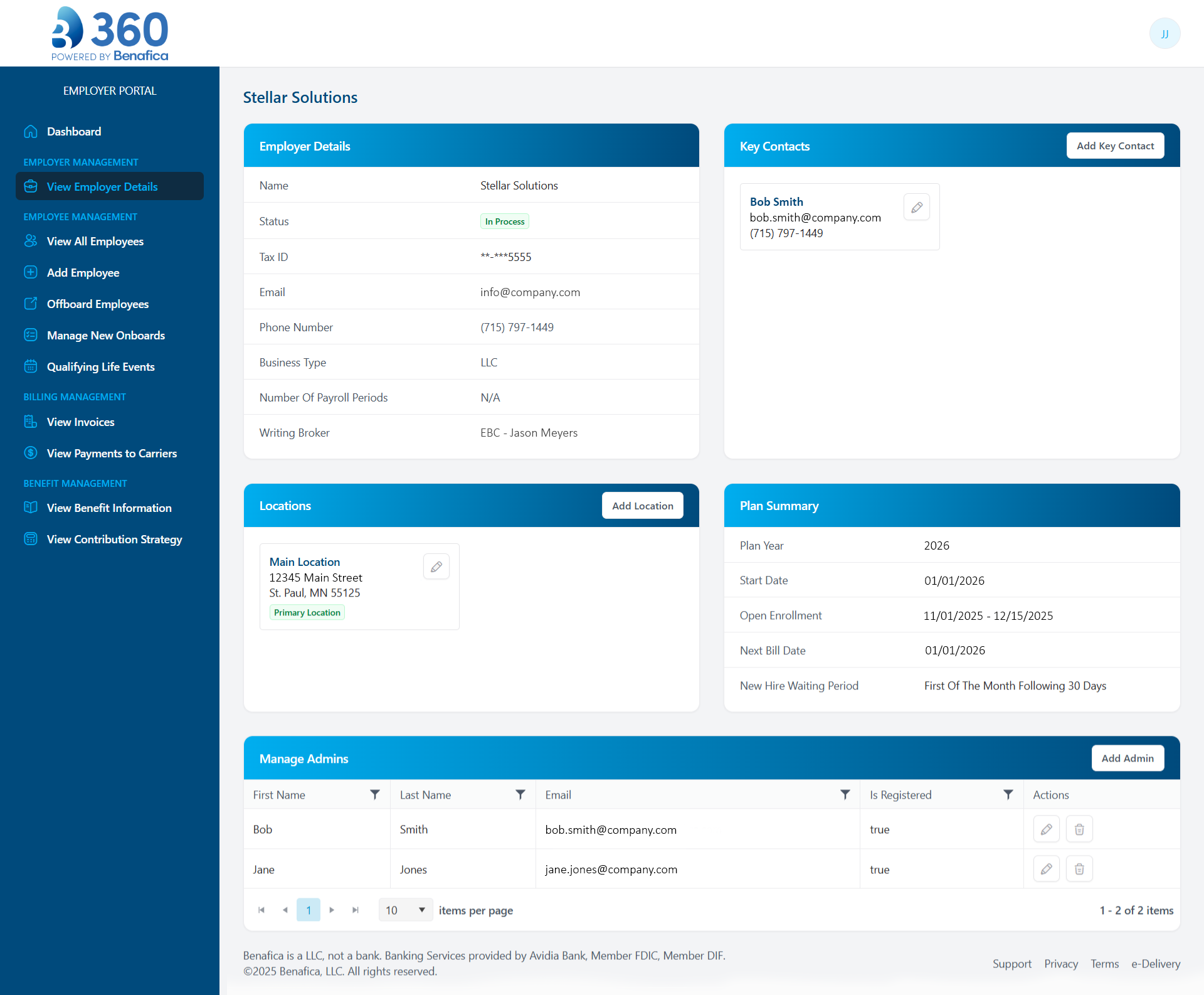 Employer - Company Details