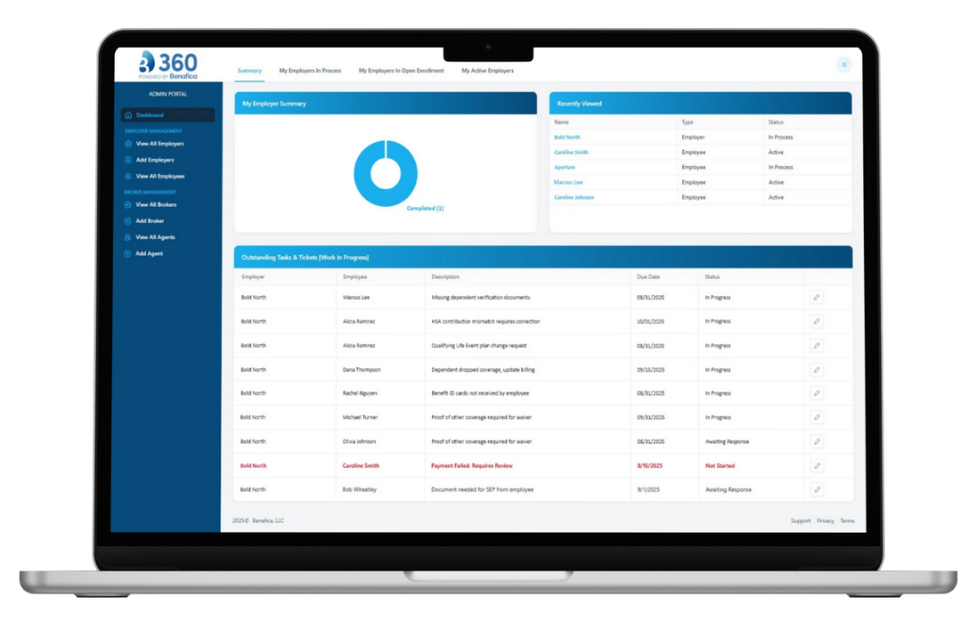 BEN360 platform screenshot