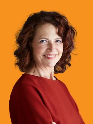 employee 3 - orange background